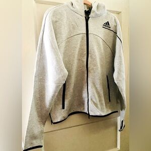 Adidas Light Gray Full-Zip Jacket
